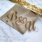 Wedding Cake Personalised Couples Initials Custom Acrylic Initial Wedding Cake Toppers - Set of 3 (MIRROR SILVER)