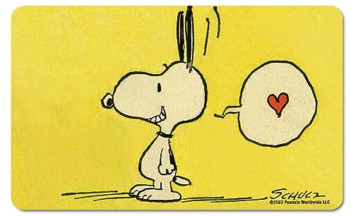 Logoshirt® Peanuts I Snoopy I In Love I Frühstücksbrettchen I Schneidebrett I 23x14cm I spülmaschinenfest & hitzebeständig I Lizenziertes Originaldesign