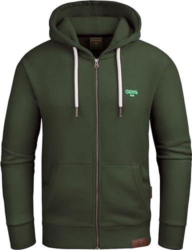 Grin&Bear Hoodie Herren Hoodie Sweatjacke GEC607 Olivgrün XL