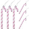 jojofuny 6 Stück Weihnachten Zuckerstangen Anhänger Glitzernd Candy Cane Weihnachtsanhänger Weihnachtsschmuck Weihnachtsstangen Christbaumschmuck Weihnachtsbaumschmuck Hängende Ornament Rosa