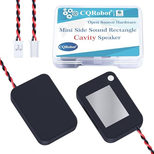 CQRobot 2 Pieces/1 Pair 30 mm * 20 mm * 4 mm Mini Side Sound 8 Ohm 1 Watt Rectangle Cavity Speaker, JST 1.25 mm 2-Pin Interface Wire, for Computer Electronic Project Application Components.