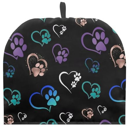 HUGS IDEA Teapot Cozy Dust Cover Accessories Colorful Animal Paws Love Heart Home Kitchen Decoration Insulating Tea Pot Cosy Kettle Cover