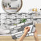 18 Stück Küchen Fliesenaufkleber, BYLife Selbstklebende Fliesendekor 15x30cm PVC Fliesensticker Fliesen Badezimmer Aufkleber Backstein zum Esszimmer Bad Fliesenfolie Deko