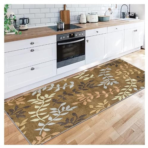 Siunwdiy Alfombra Antideslizante para Pasillo 3 Metros,Marrón Alfombra Antimanchas, Antideslizante Entrada Estera por Corredor Cocina Sala Dormitorio, Múltiples Tallas, Personalizable,50X300CM