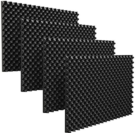 Osmond 24 Packungen Akustik Schaumstoff Platten Wand Paneel Zur SchalldäMmung, Schaumstoff Zur GeräUsch UnterdrüCkung für Aufnahme, Studio Usw