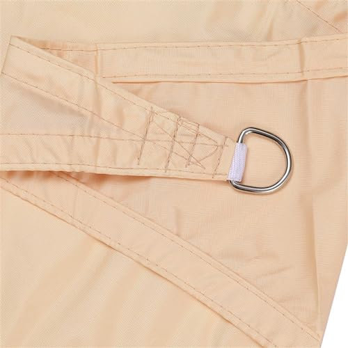 ENEN Voile d'Ombrage Triangulaire 2m/3m/4m/5m/6m Imperméable Toile Ombrage Exterieur Toile Pergola Protection des Rayons UV Toile Ombrage pour Jardin, Terrasse, Plein Air (4x4x4m,Crème)