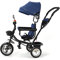 4 in 1 Kinderdreirad Tricycle für Kinder ab 12 Monate bis 5 Jahren mit Abnehmbarer Sonnendach&Schubstange Dreiräder,Jogger, mit Dachfenster, Sicherheitsgurte, 360 Grad Drehbar, Freilaufrad