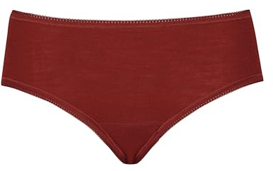 Dilling Midi Slip aus 100% natürlicher Merinowolle für Damen - Rubinrot 46