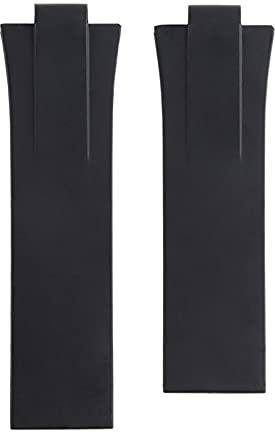 JASMKLX Silikongurt 24 * 1 1mm Ersatzschwarzer generischer Modesport Gummi-Armbanduhr-Bandband-Fit for Oris. Taucher ansehen Tt1. Werkzeuge ansehen(Strap only)