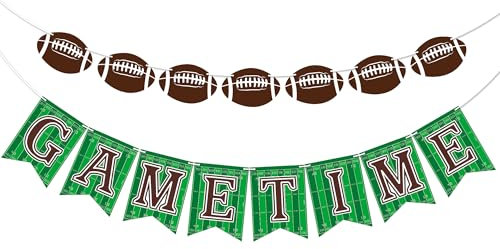 OHOME Fußball-Party-Dekorationen – Fußball-Banner für Super Games Bowl – Fußball-Partyzubehör für drinnen und draußen, Fußball-Partygeschenke, Fußball-Zubehör, Dekor-Hintergrund für Geburtstagsparty