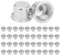 42 Stück Kerzentüllen, 22,8 x 19mm Silber Kerzenhalter für Stabkerzen Kerzeneinsatz Tafelkerzen Klein Kerzenständer für Hochzeit Geburtstag Tisch Dekoration