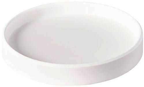 Piano per Piante in Ceramica, pianta da pianta Bianca pianta Catcher Vassoio, vassoi per Piante Rotonde per Interni Esterni, Vassoio di drenaggio per Vaso vegetale (10 cm)
