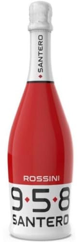Bottiglia Santero 958 - Bottiglia Grande da 750 ml Vari Colori e Sfumature di Gusti aperitivo Veneziano (Rossini alla Fragola)