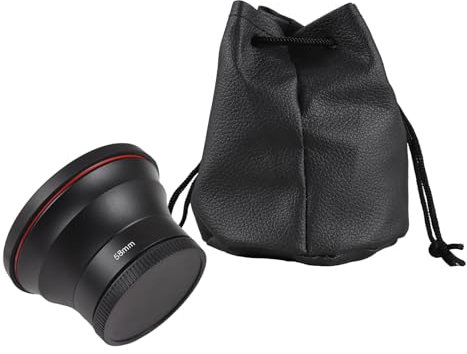 Joyance Kit di obiettivi per fotocamera da 58 mm, obiettivo grandangolare 0,43X + obiettivo macro, obiettivo di ricambio in lega di alluminio DSLR per Canon EOS 70D/77D/80D/1100D/700D/650D/600D/550D