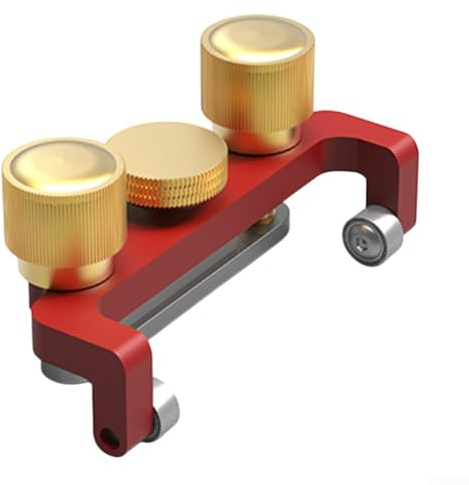 Valixirant Aluminum Alloy Chisel Sharpening Jig Guide Tool, Adjustable Sharpener Locator for Woodworking, Flat Scissors & Planer, Stable Consistent for Edge (Red)