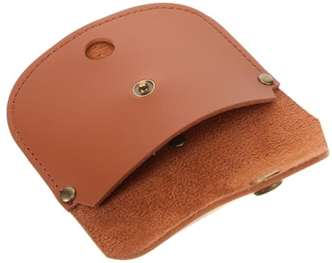 Abaodam Taschenuhrenetui aus Leder, Braun, Leicht, Tragbar für Camping | Metall und Leder, Schutz und Aufbewahrung, mit Abnehmbarem Kissen, für Outdoor Einsatz und Reisen