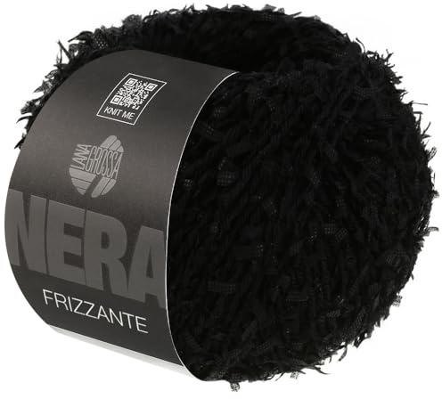 LANA GROSSA Frizzante | Locker gedrehtes Baumwollgarn mit luftigen, kurzen Papierfransen-Effekt | Handstrickgarn aus 54% Baumwolle & 46% Polyamid | 50g Wolle zum Stricken & Häkeln | 105m FB 5