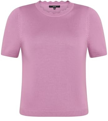 zero Damen Kurzarmpullover mit Wellensaum