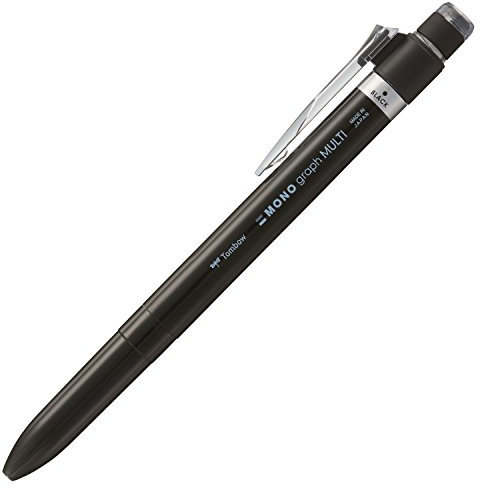 Tombow Mono Graph, Multi 2 Farben, 0,5 mm Kugelschreiber + 0,5 mm Druckbleistift, Schwarz (CPA-161C)