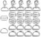 VINFUTUR 60pcs 32mm-20pcs Hebillas Metálicas Mochila en D+20pcs Anillas Rectangulares Bolso+20pcs Hebillas Metal con Gancho Giratorio para Correa Cinturón Mochila Bolso DIY