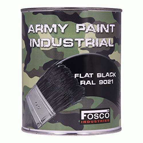 Fosco Weißblech Armeefarbe 1 Liter Schwarz