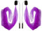 Diabolo Freizeitsport UV leucht Poi in Lila - Angel Wings Spinning Pois. Spiral Pois, Soft-Pois für Anfänger und Profis