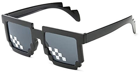 WQZYY&ASDCD Sonnenbrille Herren Damen Color Thug Life Brillen Beschäftigen Sich Damit Toy Pixel Frauen Shades Männer Black Mosaic Sunglasses Eyewear Für Party-Bkk