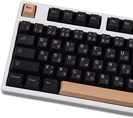 129 Keys Cherry Profile Dye Sub PBT Keycaps Set Japanese Inukuma Keycap Set Fit for 60% 65% 95% Cherry Mx Switches Mechanical Keyboard
