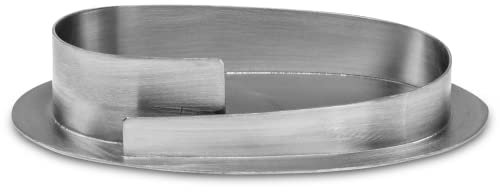 WikaKerzen Kerzenleuchter für Ovaler Kerzen - Kerzenständer aus Gold & Silber gebürstetem Messing - Kerzenhalter für Hochzeits-, Kommunions- & Taufkerzen (für Ellipse Kerzen 7x14 Silber)