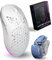 Nyfter - NYF22 Wireless Gaming Mouse mit White-Blue Honeycomb Maus Ultraleicht 75g leistungsstark mit 400mA 19K DPI, 400 IPS 1000 hz 50h Akkulaufzeit langlebig Zwei wechselbare Cases inkl.