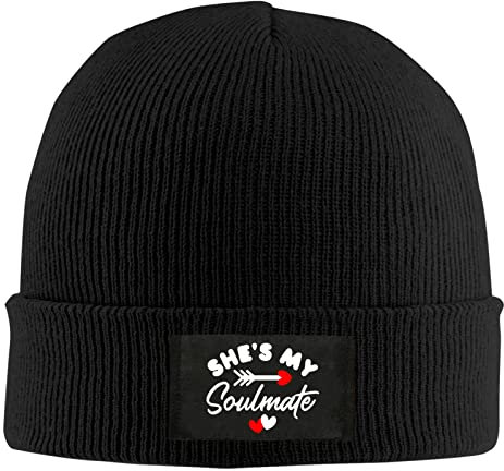 Lawenp She's My Soulmate Hat Beanie Wool Ribbed Knit Soft Winter Hat für Herren und Damen