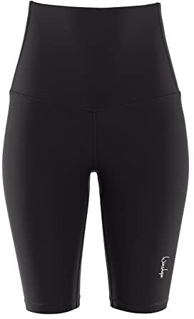 WINSHAPE Damen Functional Comfort Biker Shorts Hwl412c “high Waist”, Ultra Soft Style Leggings, Schwarz, XL EU
