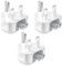 HITRENDS UK Plug Duckhead Power Adapter, All MacBook USB-C Power Adapter - 3 Pack White