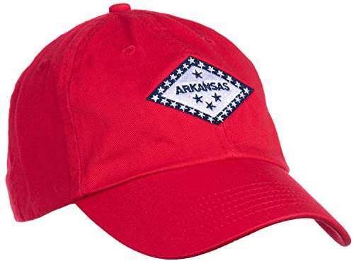 Ann Arbor T-shirt Co. American 50 States Pride Flag Baseball Low Profile Dad Hut für Männer Frauen, rot, Einheitsgröße