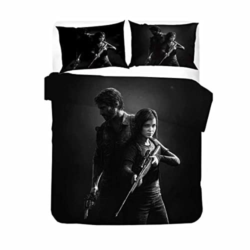 Ste-X 100% Natürlicher Bambus, 3-teiliges The Last of US Bettbezug-Set Mit Reißverschluss ? Weichste, Kühle Bettwäsche, Perfekt Für Die Hautpflege (135x200cm,Muster 08)