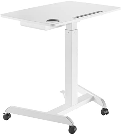 VDD Sitz-Steh-Schreibtisch mobil - Laptoptisch - mobiler Arbeitsplatz - Präsentationstisch