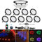 LED Bodeneinbaustrahler, 10 Stück WiFi Treppen Einbauleuchten Ø80mm RGB Einbauspots Steuerbar via App, IP67 Wasserdicht Außenleuchten Boden Lampe Kompatibel mit Amazon Alexa, Google Home, Schwarz