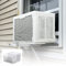 Powrocket Window Air Conditioner Mesh Cover for U-Shape Window AC Units,Anti-Leaf & Dustproof Design for Outdoor Protection Keep Clean,Snug Fit,Good Air Flow,White