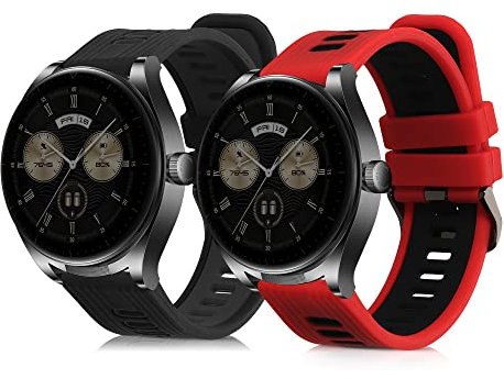 kwmobile 2X Sportarmband kompatibel mit Huawei Watch Buds / GT3 SE Armband - Fitnesstracker Band Set aus TPU Silikon