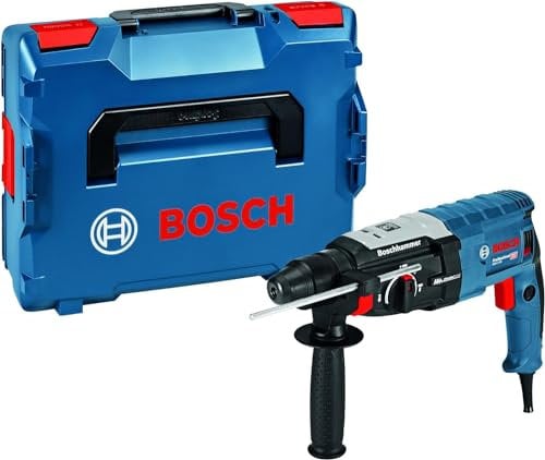 Bosch Professional Bohrhammer GBH 2-28 (880 Watt, mit SDS-plus Aufnahme, bis 28 mm Bohr-Ø, Rückschlag-Schutz, in L-BOXX) + 7x Expert SDS plus-7X Hammerbohrer Set (für Stahlbeton, Ø 5-12 mm, Zubehör)