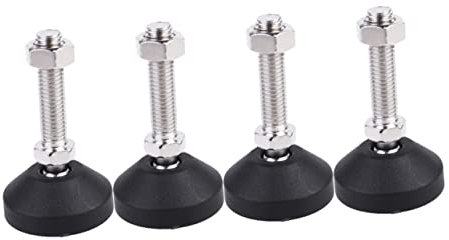 Uonlytech 4pièces Support Métallique Coupelle Pied De Meuble Accessoires De Meubles Pied Mécanique Réglable Hauteur Antidérapant Antichoc