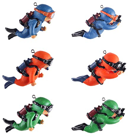 Aquarium Deko Klein Diver Schwimmende Taucher Dekoration für Interessantes Fisch Tank Ornaments