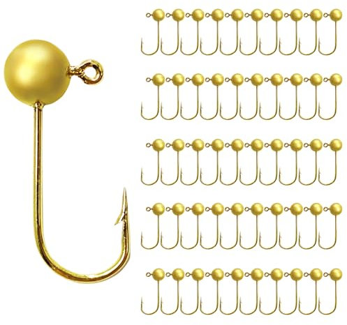 Eupheng 50pcs Fly Tying Materials Jigs Kit Jig Heads for Fly Fishing, Jig Head Fly Fishing Hooks DIY Lure Making Kit Suit for Tying Flies