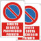 Cartello Divieto di Sosta Parcheggio Privato Alluminio Riflettente 20x30 cm, 2 Pezzi Cartello Parcheggio Privato Metallo Protezione UV, Impermeabile, Antiruggine, Con fori