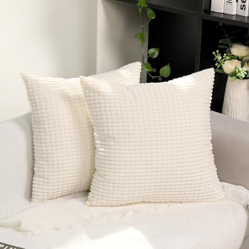TAN.TOMI Kissenbezug 60x60, Kissenbezüge Kord Uni 2er Set, Kissenhülle Pillow Cover für Zierkissen Dekokissen Sofakissen Couchkissen in vielen Farben.