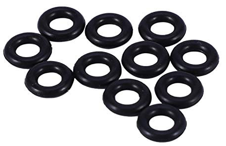 Compasty 10 O-Ringe aus schwarzem Gummi, O-Ringe, 8 x 4 x 2 mm