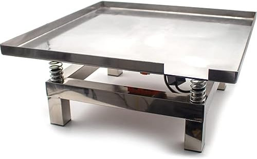 TAHALI Petite Table vibrante en béton, Machine vibrante à Plaque Plate en béton 3000 TR/Min, Bloc de Test sur Banc, Plate-Forme de Vibration en Acier Inoxydable Vibra,50cm-110v