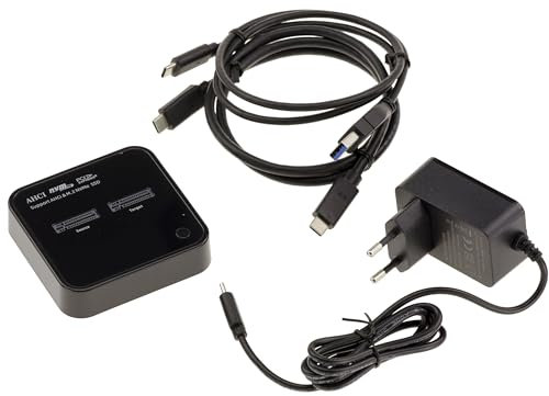 KALEA-INFORMATIQUE Dock para conectar 2 SSD M2 AHCI o M.2 NVMe a un PC, Mac o Smartphone, con Enlace USB 3.2 de 20 GB y función de clonación.