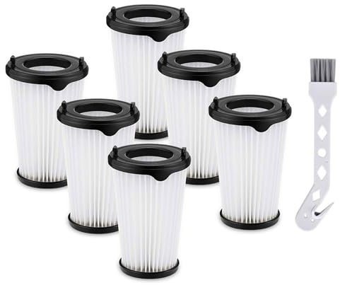 Paquete de 6 filtros de plástico para aspiradora AEG CX7/CX7-2, filtro de repuesto de eficiencia, filtro lavable