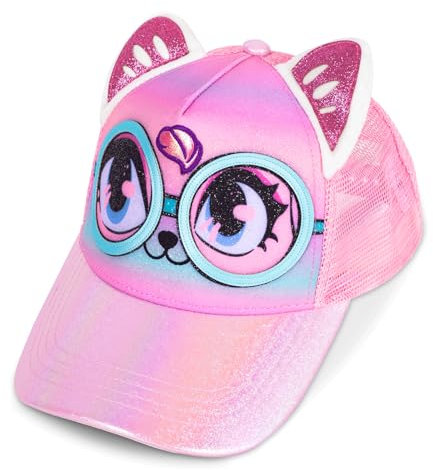 PinkSheep Kinder Baseballkappe niedlichen Cartoon Katze Mädchen Baseballmütze Toddler Trucker Hut Mädchen Hüte für Kinder im Alter von 5-12